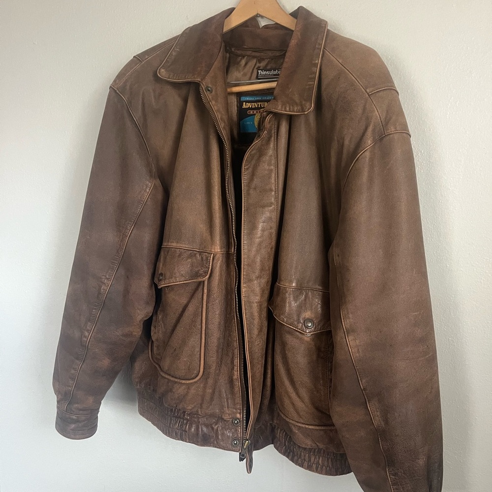 Wilson Men's Distressed Brown Leather Jacket